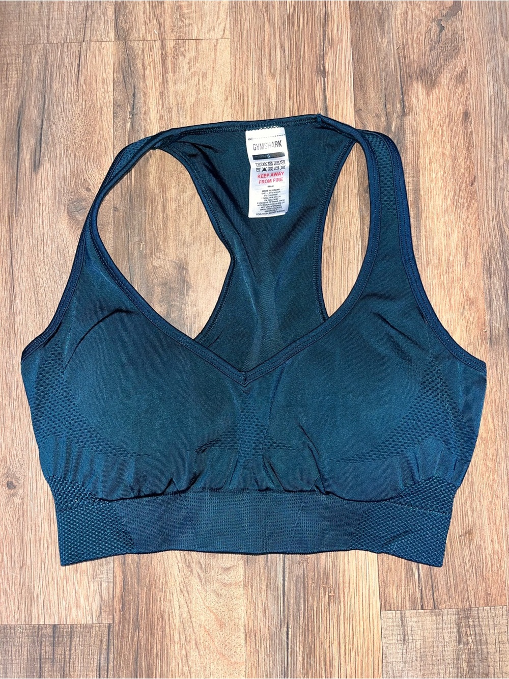 Gymshark Black Seamless Racerback Sports Bra